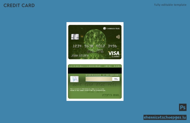 USA Commerce Bank Visa Classic Card – Beispielvorschau